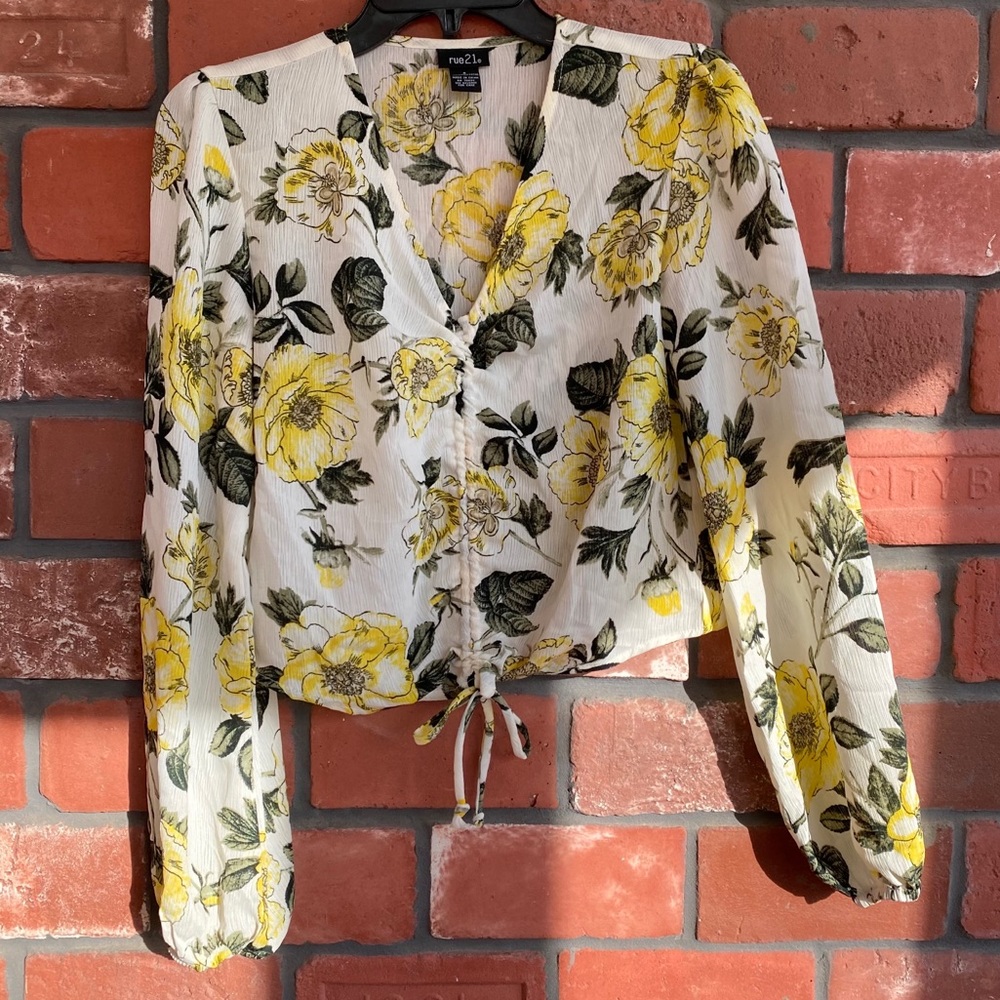 Yellow Floral Blouse